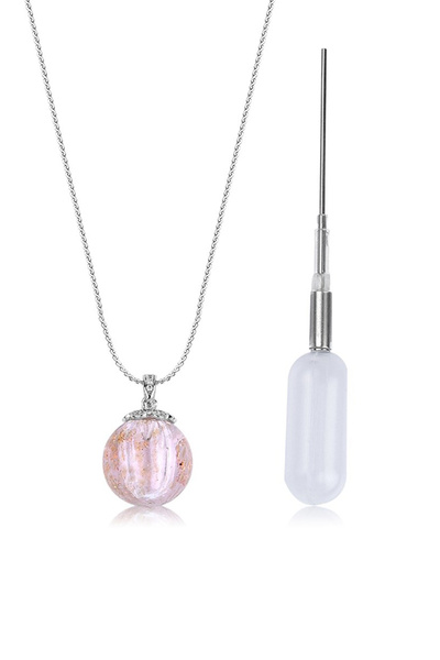 Therapium Naturalis Kokulu Cam Top Kolye Açık Pembe