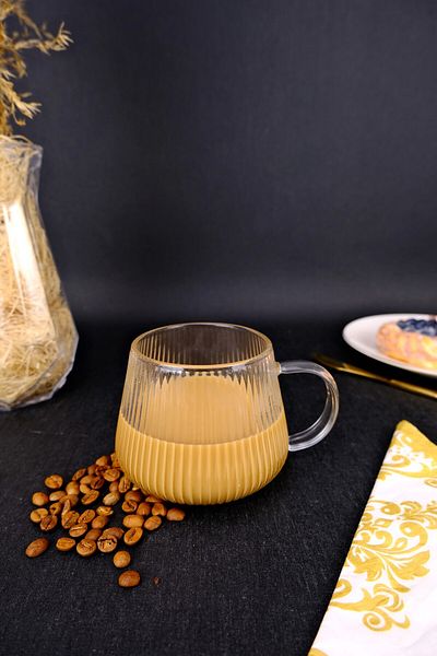 Digithome Borosilicate Thin Glass Mug Heat Resistant Cup 400 ml - 04169 C1-1-154