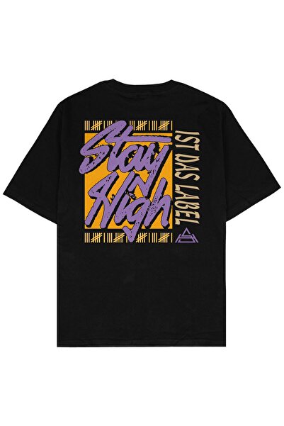 Adrift Stay High Black Oversize Unisex μπλουζάκι