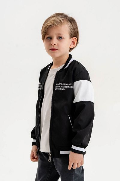 Gold Class Kidswear Водоустойчиво колежанско яке за момче с двоен джоб и цип