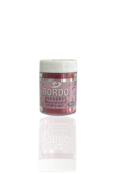 Dr. Gusto Yenilebilir Metalik Toz Boya 10 GR (Bordo)