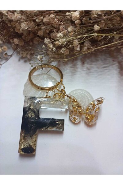 demirbasavm سلسلة مفاتيح إيبوكسي F مصنوعة يدويًا