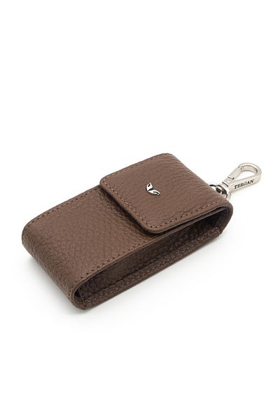 Tergan Tan Leather Unisex Keychain 0095B67