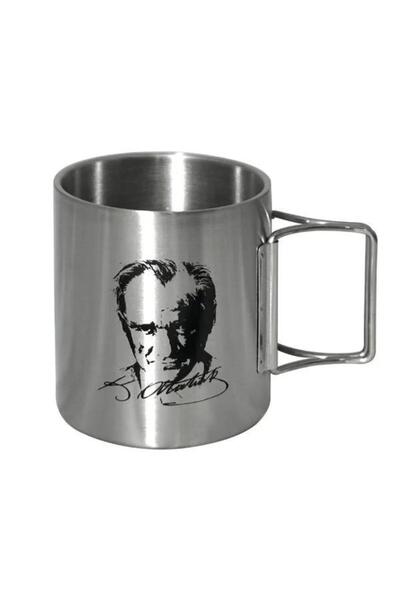 Orcamp Çelik Kupa Bardak Atatürk Silüetli Out-1800
