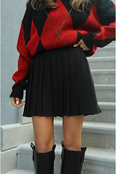 My Blog Fustă mini plisată premium neagră de damă