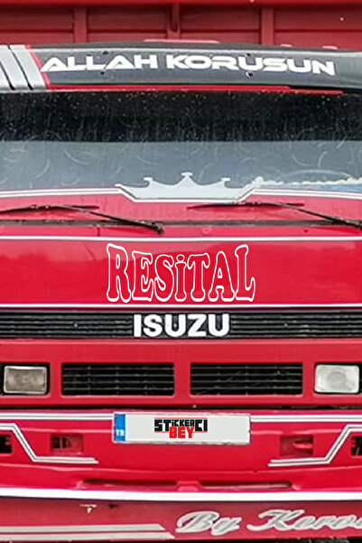 STİCKERCI BEY RESİTAL KAMYON VE KAMYONET ÖN PANJUR YAZISI STİCKER FOLYO KESİM...