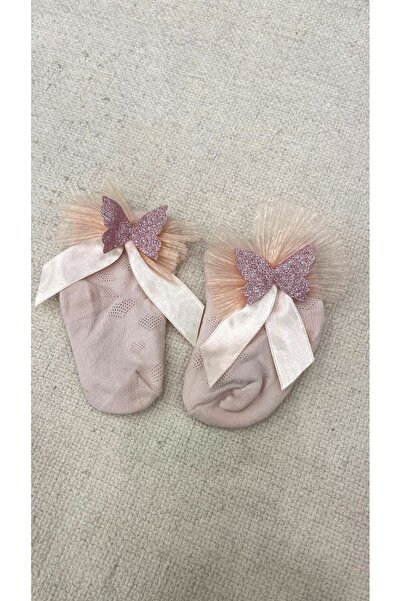 PARK BEBE Șosete pentru copii GIRL din dantelă și model fluture