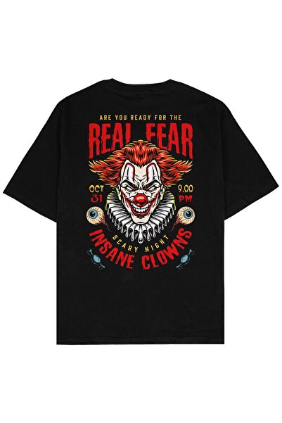 Adrift Μπλουζάκι Unisex Real Fear Μαύρο Oversize