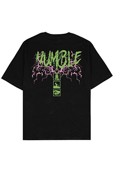 Adrift Tricou unisex oversize negru Humble