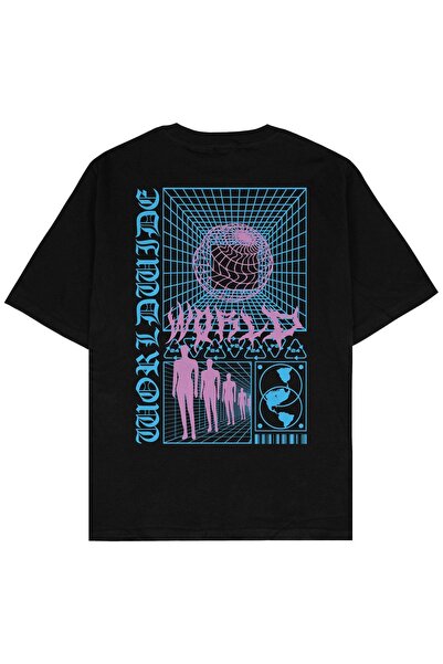 Adrift Μπλουζάκι Unisex New World Black Oversize