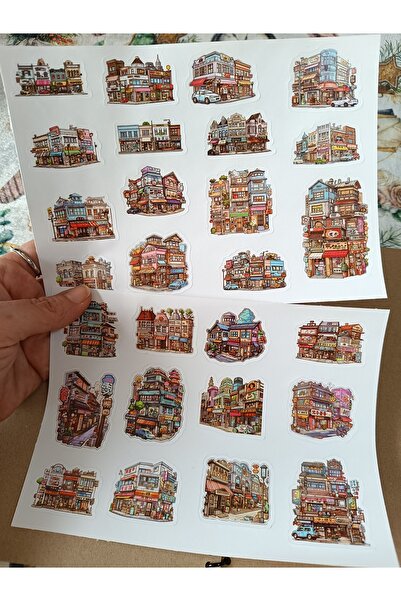 Pink Swan Craft مجموعة ملصقات صور أنيمي سيتي، كمبيوتر محمول، آيباد، دفتر ملاح...