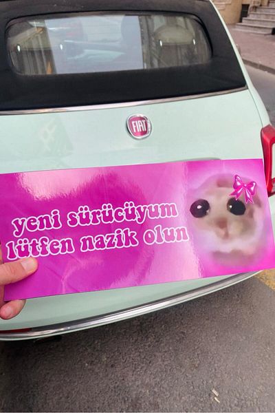 Namgo Accesoriu pentru magnet pentru mașină tristă tematică hamster