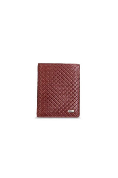 GUARD Ανδρικό Δερμάτινο Πορτοφόλι - Tan Knit Printed