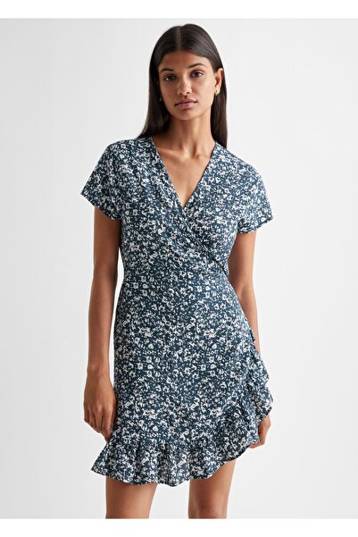 Mango Teen Volanlı desenli elbise