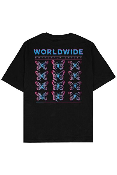 Adrift Μπλουζάκι Unisex Butterfly Black Oversize