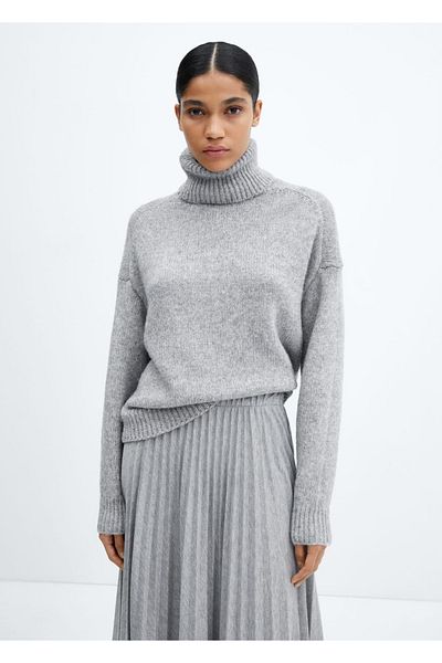 MANGO Woman Pleated flared skirt