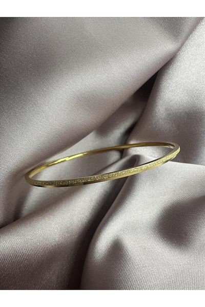 Quella Takı Steel Glitter Ajda Gold Bracelet(6,6 cm)