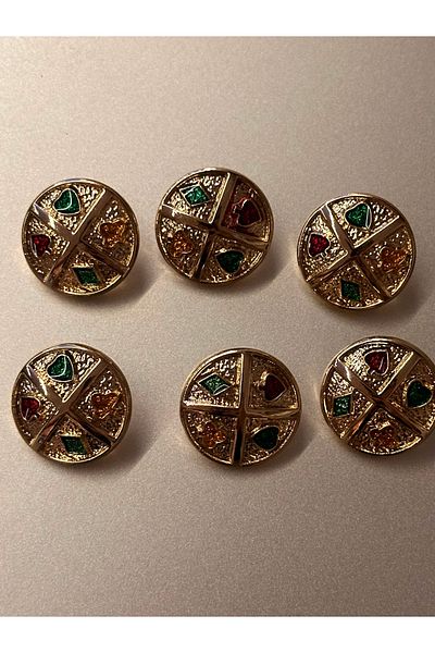 ODDA TASARIM ATÖLYESİ Luxury italian design scamble pattern blazer button set