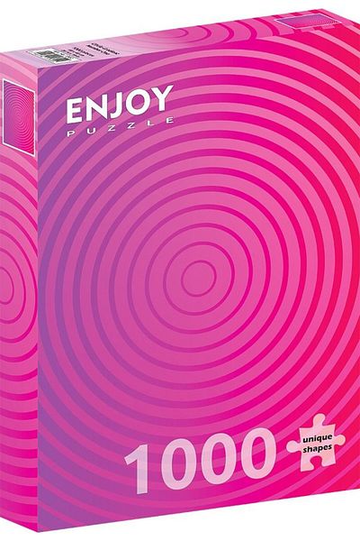 Enjoy Puzzle لغز متدرج دائري أرجواني/وردي مكون من 1000 قطعة