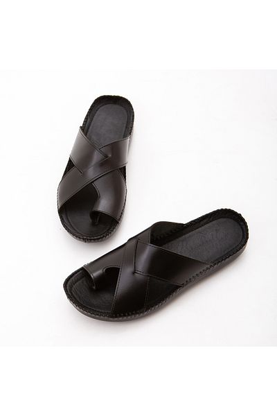 KEMAL TANCA Men's Leather Daily Slippers 573 3348 Erk Trlk Y21