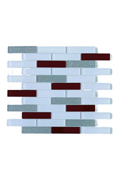 MozaiKristaL Mutfak tezgah arası 23x98x4 mm Kristal Cam Mozaik ( 1 Kutu = 1 m...