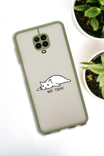 mooodcase Xiaomi Redmi Note 9 Pro Uyumlu Not Today Desenli Buzlu Şeffaf Lüx Telefon Kılıfı