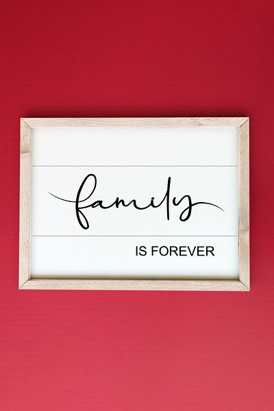 Tooall ''Family Is Forever'' Οικογένεια, Forever Written Ξύλινο Πλαίσιο Πίνακας