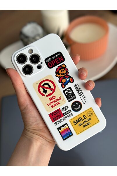 Go Aksesuar Iphone 13 Promax Kamera Korumalı Içi Kadife Lansman Baskılı Kılıf