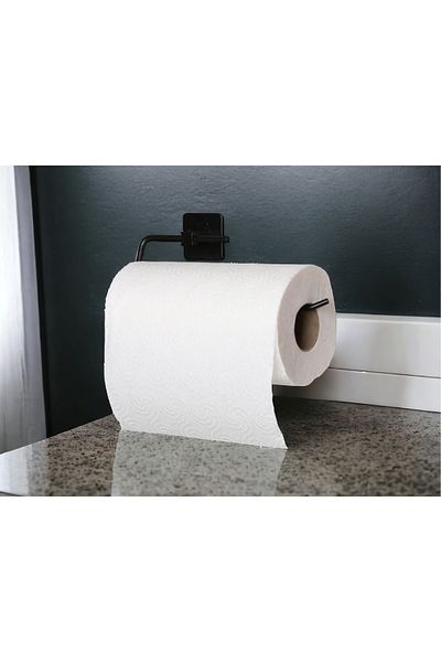 PULCA SHOP Ανοξείδωτη θήκη χαρτιού σε ρολό, χάρτινη θήκη για χαρτοπετσέτα Μαύρη