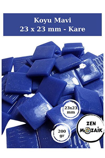 Zen Mozaik Sanatsal Mozaik Çalışmalarınız için 23 x23 mm - Kare Cam Mozaik Taşı