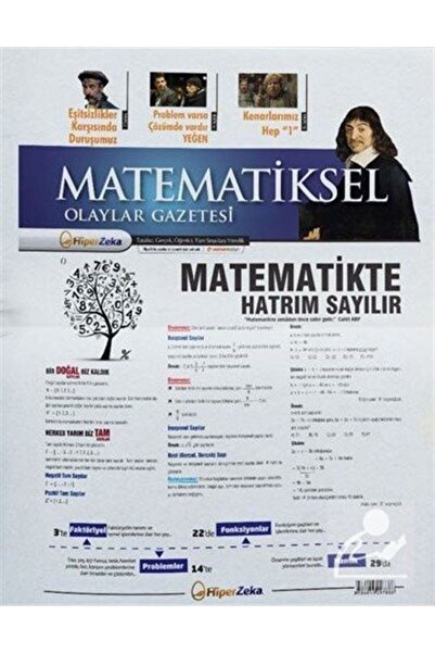 HiperZeka Tyt Ve Tüm Sınavlar Için Matematiksel Olaylar Matematik Gazetesi