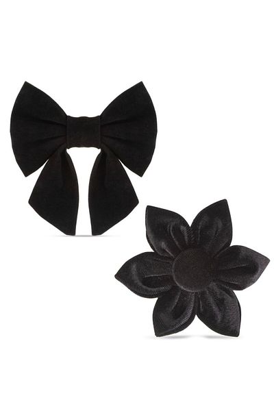 Lusi Doog Special Bow Tie, Bow and Flower Set for Female Dogs - Nur Papion Not Included