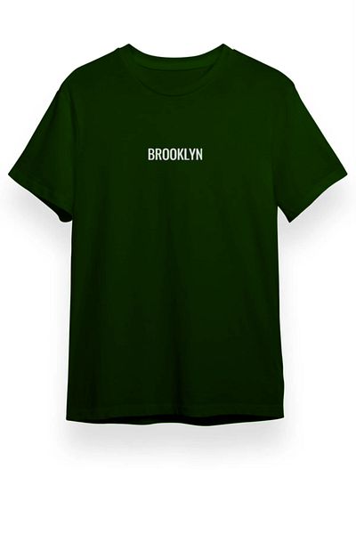 CMKTEKS Μπλουζάκι Unisex Brooklyn Black Oversize Crew Neck με στάμπα
