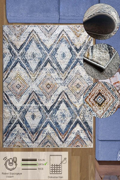 Caretta Home Abstract Iskandinav Jüt Dokuma Yolluk Salon Oturma Odası Mutfak ...