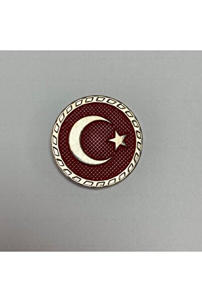 Asyabayrak Gri Çerçeveli Türk Bayraklı Yaka Rozeti