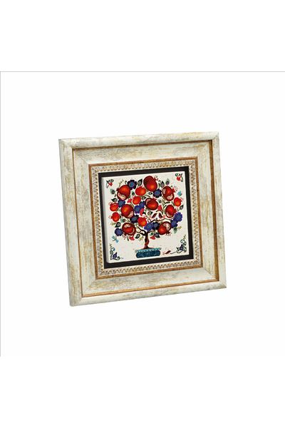 Sadrazam Pictură cu piatră naturală imprimată cu rodie 20x20 Krg-147