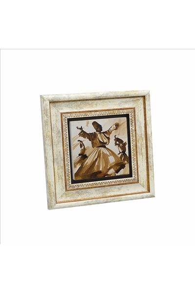 Sadrazam Pictură cu piatră naturală imprimată Dervish (20x20 KRT-76)