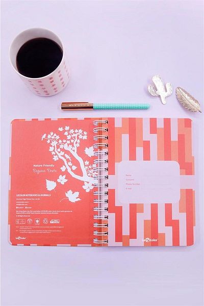 Le Color Undated Lined Notebook Tetris A5