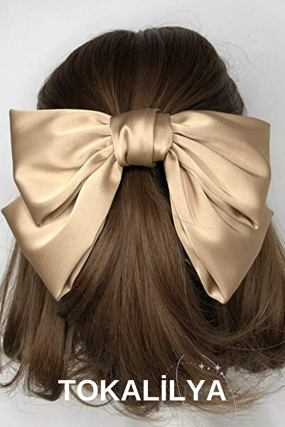 TOKALİLYA Kadın Bronz Saten Klipsli Toka