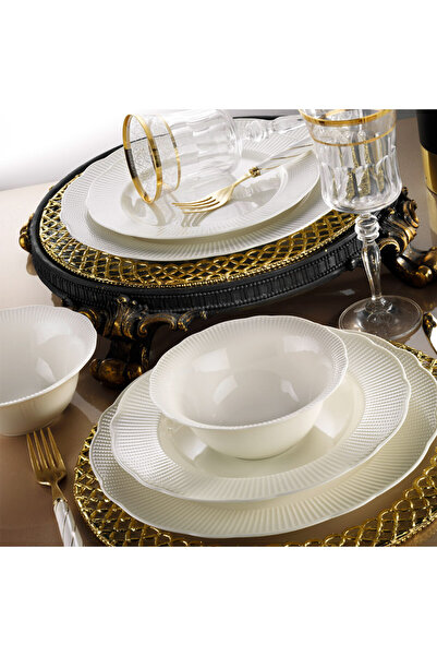 CorcuKitchen 6-Piece Bonnet Ilay 23 cm Deep Plate 6-Piece Plain