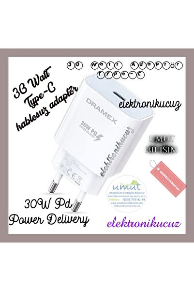 Syrox 30 Watt Type-C çıkışlı adaptör - DPD30B PD 30W PD Hızlı Şarj Başlık - 3...