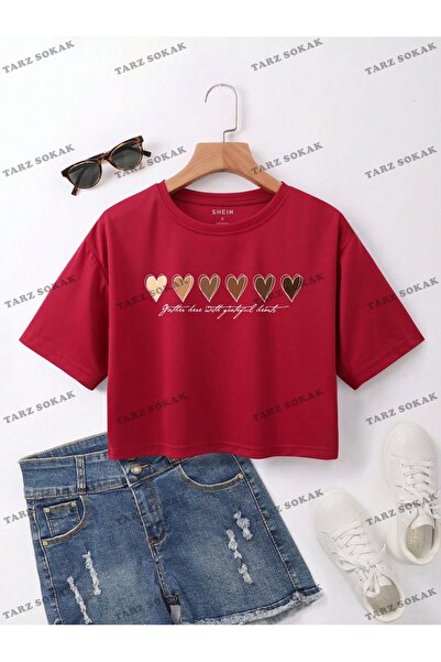 Tarzsokak Cultură COD- 232913   Grafic cu inimă și slogan fără umăr