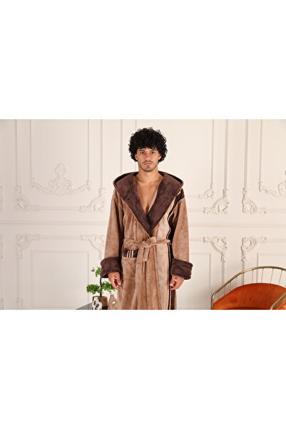 Wild Love Ανδρική ρόμπα με κουκούλα 100% μπαμπού