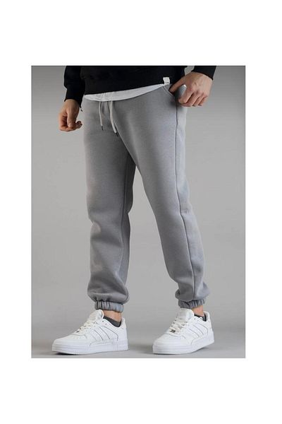 NO 601 Nardogrey ψηλόμεσο χοντρό φλις εσωτερικά Jogger Sweatpants 3 κλωστών