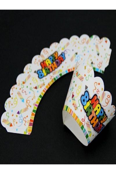 Kazanabil 24 Pack Happy Birthday Muffin and Cupcake Cake Covers