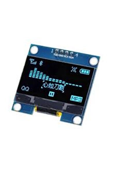 Arduino 128X64 0.96 İnch Oled Mavi Grafik Lcd Ekran - Ssd1306 - 4 Pin I2C