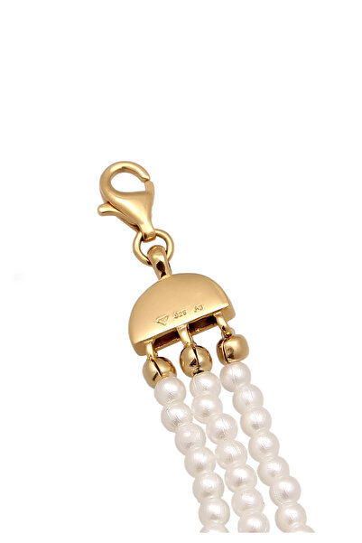 ELLI Halskette Synthetische Perlen Gerdanlık 925 Gümüş