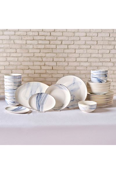 Karaca Ria New 39-teiliges Dinnerware-Set – Azul, für 12 Personen