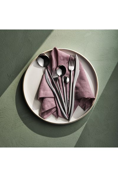 Karaca Amour 84-teiliges Elegance Besteck-Set mit Box für 12 Personen, Stahl