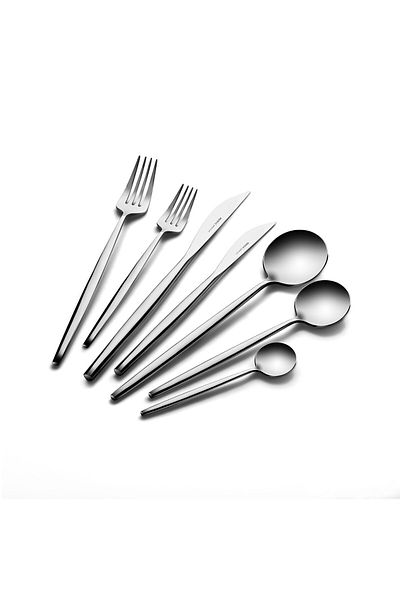 Karaca Mild 84 Teilig 316+ Premium 12 Personen Box Besteck Set, 18/10, Rostfrei